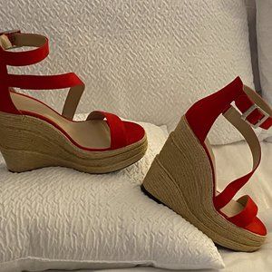 Charles by Charles David Red Platform Wedge sandal